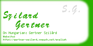 szilard gertner business card