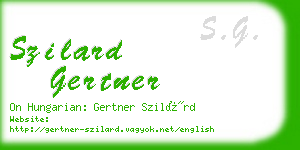 szilard gertner business card